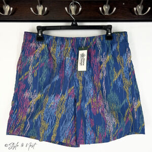 Alpine Design Pull on Shorts 5" Multicolor Retro Size Small NWT